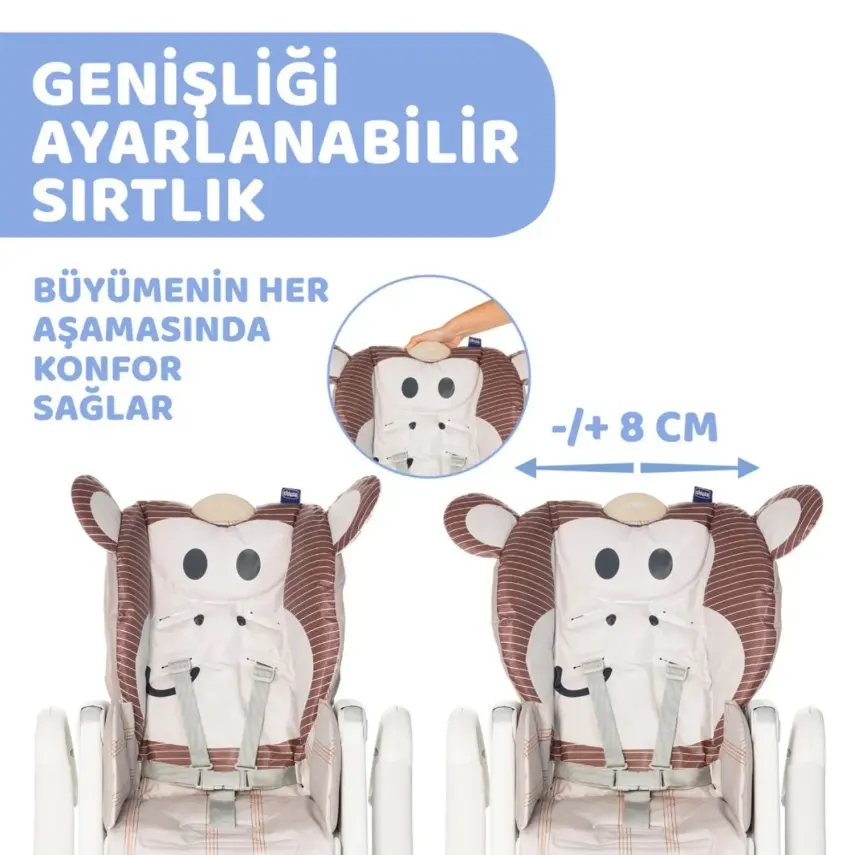 Chicco Polly 2 Start Mama Sandalyesi Monkey - 3