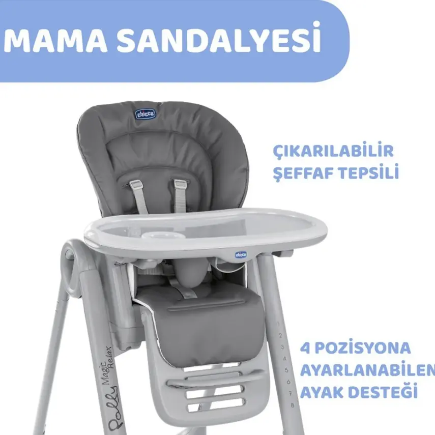 Chicco Polly Magic Relax Mama Sandalyesi Blue Passion - 3