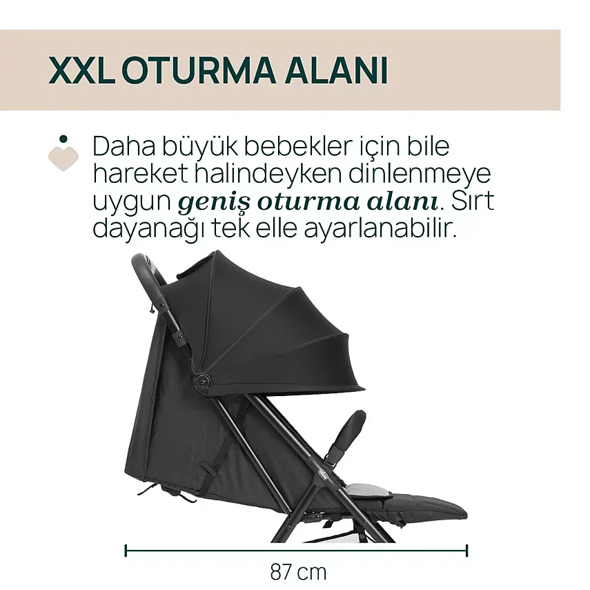 Chicco Taormina Kabin Bebek Arabası Charcoal - 3