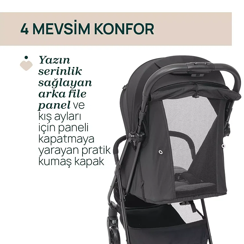 Chicco Taormina Kabin Bebek Arabası Charcoal - 4