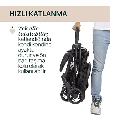 Chicco Taormina Kabin Bebek Arabası Charcoal - 5