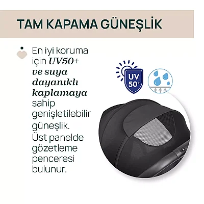 Chicco Taormina Kabin Bebek Arabası Charcoal - 7