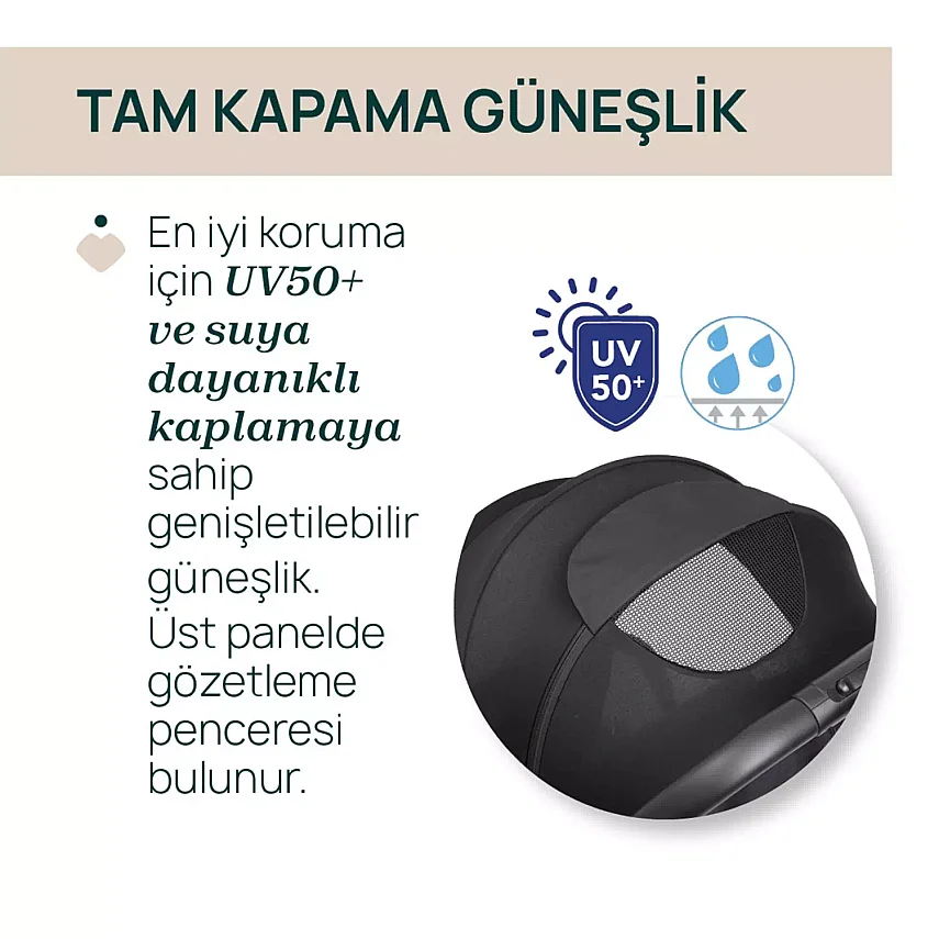 Chicco Taormina Kabin Bebek Arabası Charcoal - 7