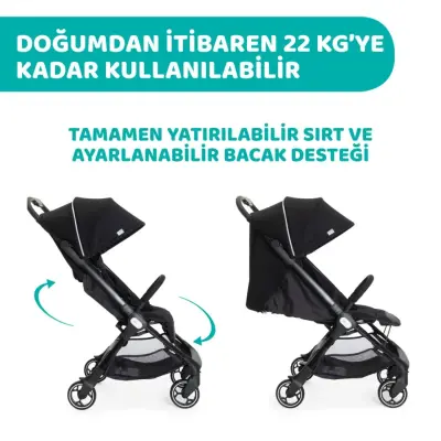 Chicco We Bebek Arabası Black (1)