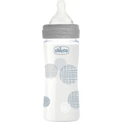 Chicco Well Being Silikon Emzikli Cam Biberon 240 ml 0+ Ay Unisex - 1