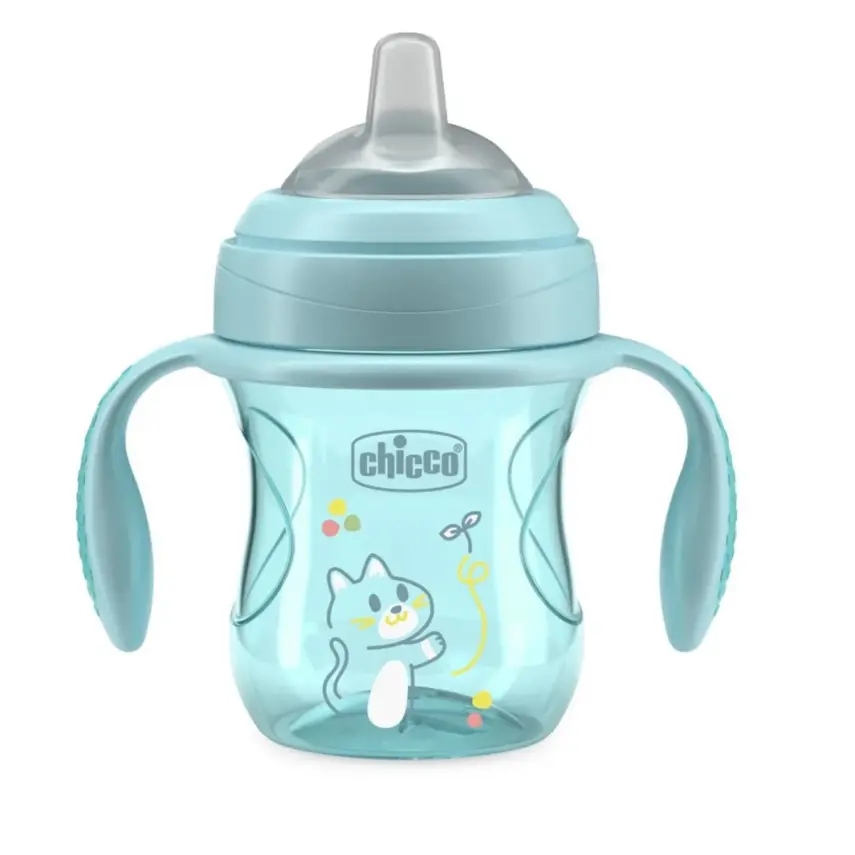 Chicco Yumuşak Uçlu Geçiş Bardağı 4+ Ay Erkek Yeni - 1