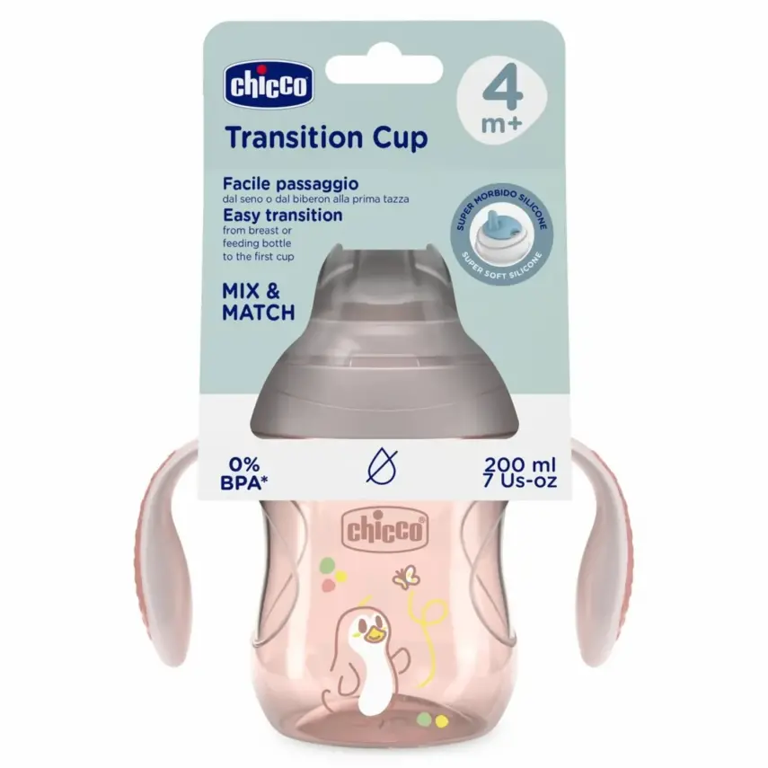 Chicco Yumuşak Uçlu Geçiş Bardağı 4+ Ay Kız Yeni - 5