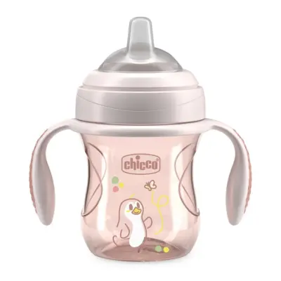 Chicco Yumuşak Uçlu Geçiş Bardağı 4+ Ay Kız Yeni (1)