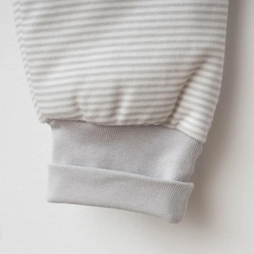 Ciccim Baby Fermuarlı Uzun Kollu Kışlık Bebek Çocuk Uyku Tulumu Çizgili Gri 2,5 Tog - 5