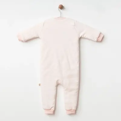 Ciccim Baby Fermuarlı Uzun Kollu Kışlık Bebek Çocuk  Uyku Tulumu Çizgili Pembe 2,5 Tog - 2