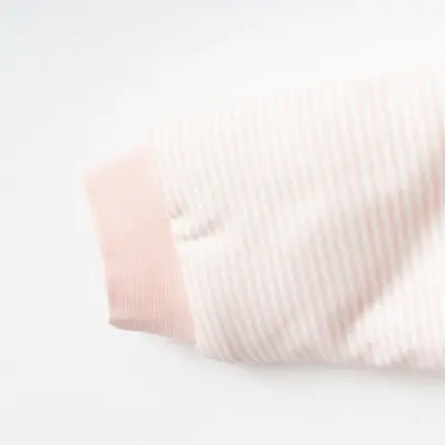 Ciccim Baby Fermuarlı Uzun Kollu Kışlık Bebek Çocuk  Uyku Tulumu Çizgili Pembe 2,5 Tog - 8