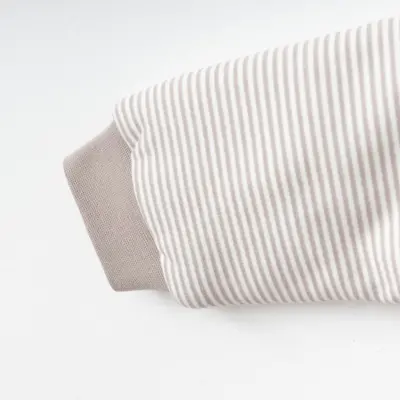 Ciccim Baby Fermuarlı Uzun Kollu Kışlık Bebek Çocuk Uyku Tulumu Çizgili Toprak 2,5 Tog - 7