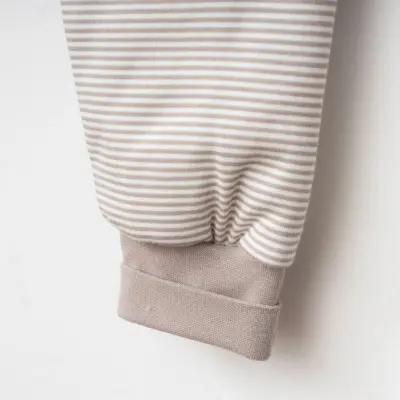 Ciccim Baby Fermuarlı Uzun Kollu Kışlık Bebek Çocuk Uyku Tulumu Çizgili Toprak 2,5 Tog - 10