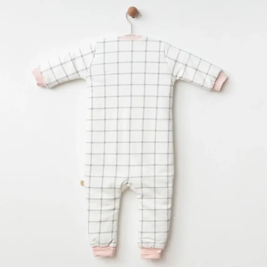 Ciccim Baby Fermuarlı Uzun Kollu Kışlık Bebek Çocuk Uyku Tulumu Ekose Gri 2,5 Tog - 10