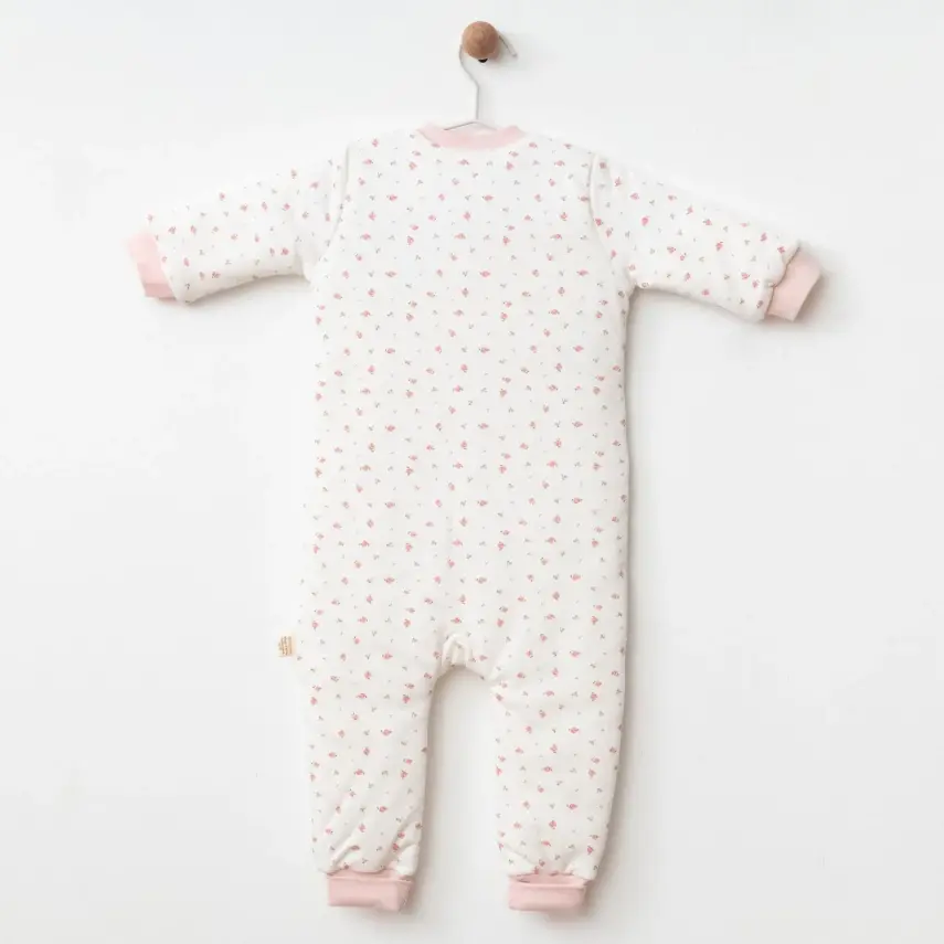 Ciccim Baby Fermuarlı Uzun Kollu Kışlık Bebek Çocuk Uyku Tulumu Kanaviçe Pembe 2,5 Tog - 2