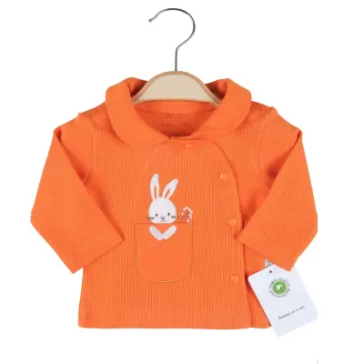 Ciccim Baby Kız 2li Takım Bebe Yaka Çiçekli Tavşan Turuncu (1)