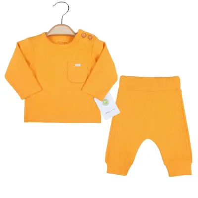 Ciccim Baby Unisex 2li Takım Cepli Turuncu