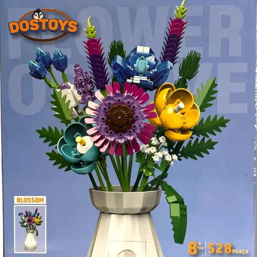 Çiçek Lego Çiçek Yapım Seti 528 Parça  - 5