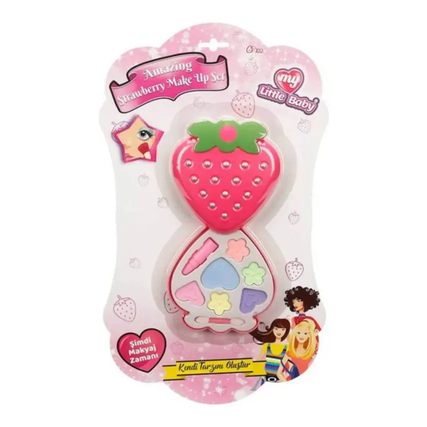 Çilek Kartela Tekli Makyaj Seti - 1