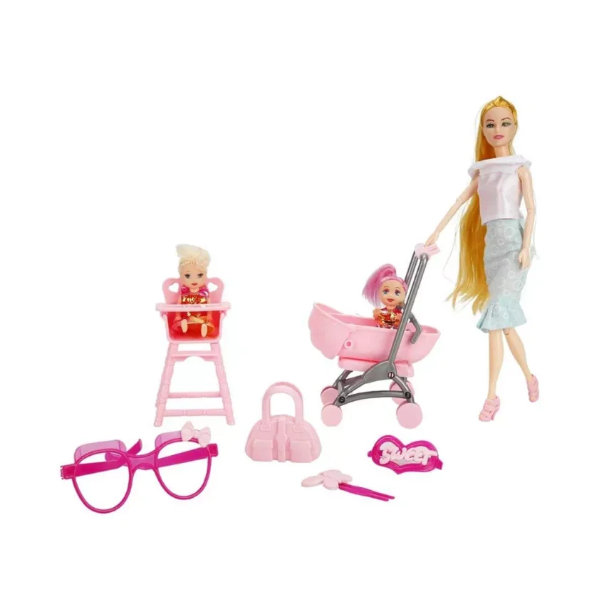 Cindy Pusetli ve Mama Sandalyeli Oyun Seti - 1