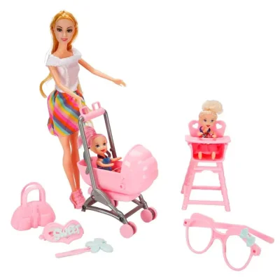 Cindy Pusetli ve Mama Sandalyeli Oyun Seti - 4