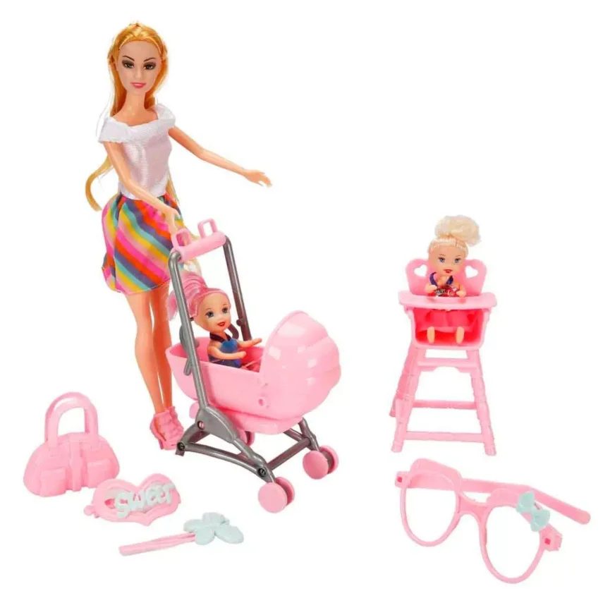 Cindy Pusetli ve Mama Sandalyeli Oyun Seti - 4
