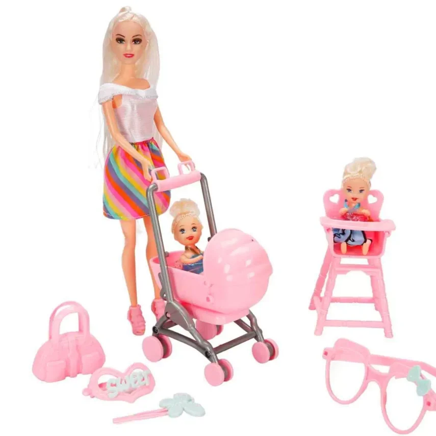 Cindy Pusetli ve Mama Sandalyeli Oyun Seti - 6