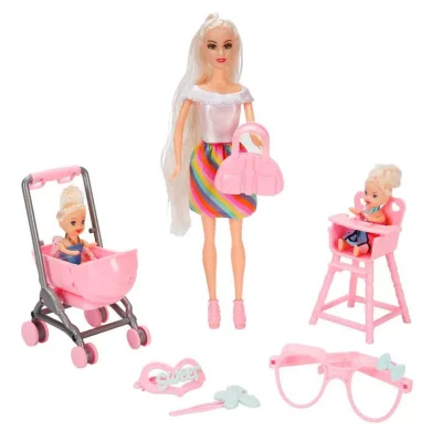 Cindy Pusetli ve Mama Sandalyeli Oyun Seti - 7