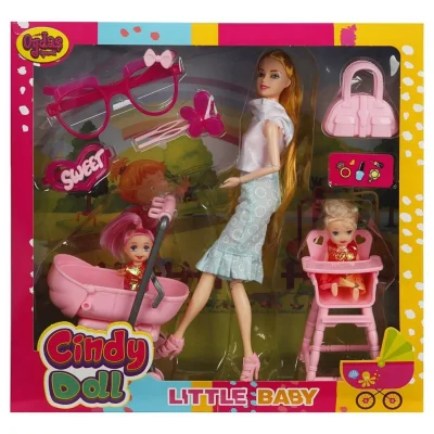 Cindy Pusetli ve Mama Sandalyeli Oyun Seti - 8