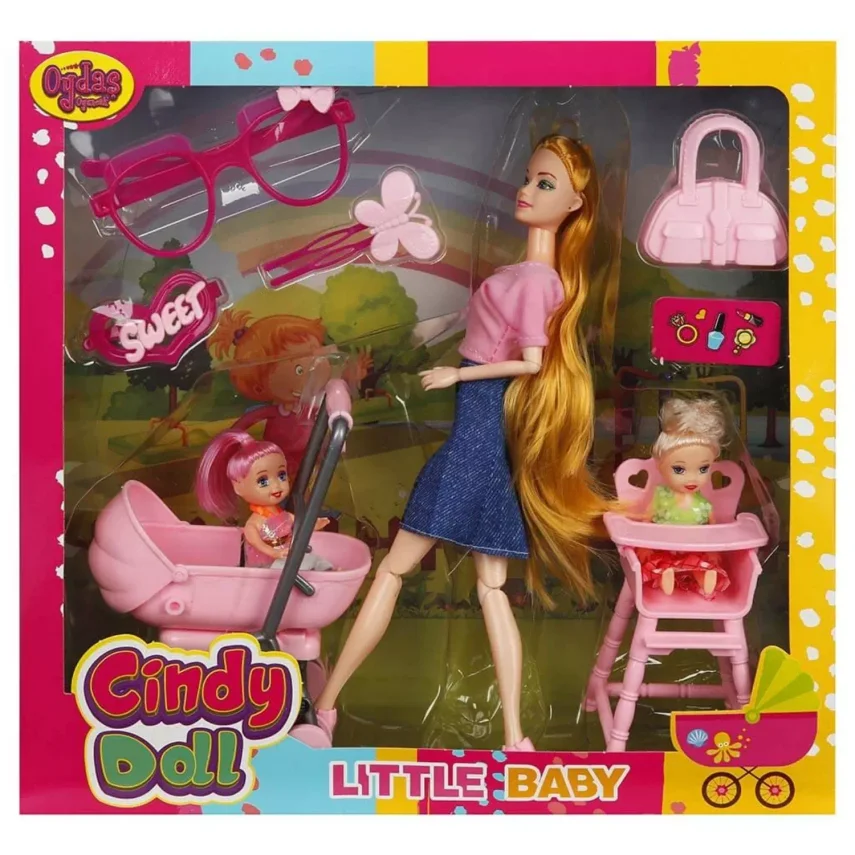 Cindy Pusetli ve Mama Sandalyeli Oyun Seti - 10