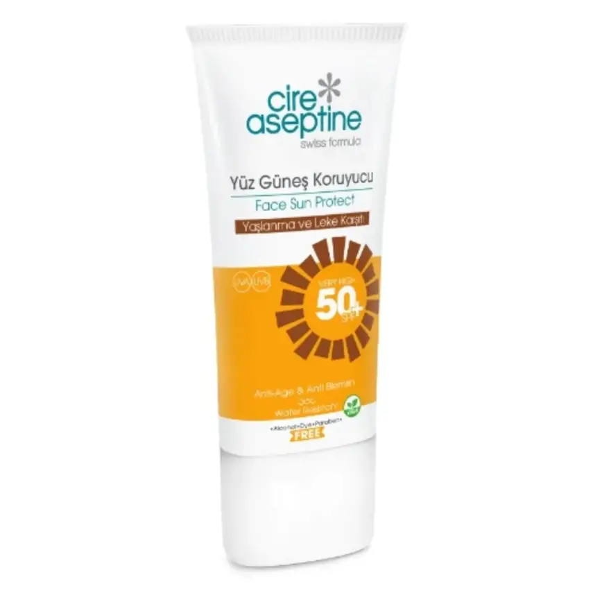 Cire Aseptine Yüz Güneş Koruyucu Yaşlanma ve Leke Karşıtı 50 SPF 50 ml - 1