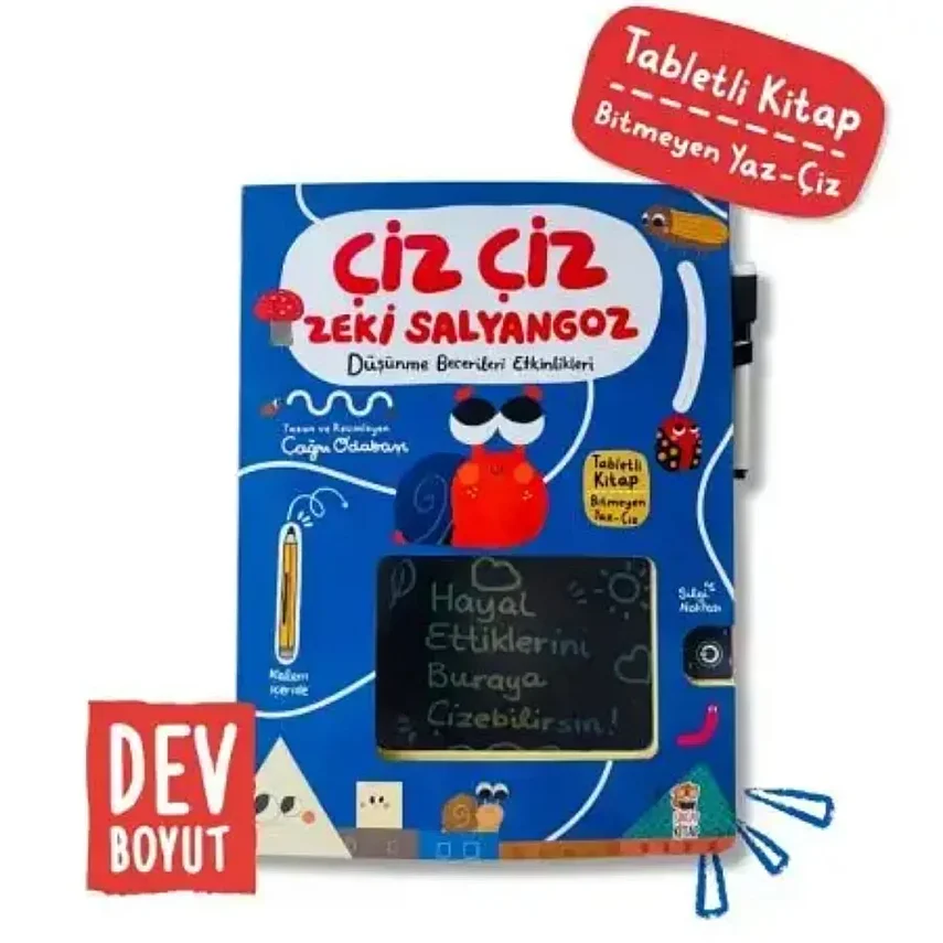 Çiz Çiz Zeki Salyangoz- Düşünme Becerileri Tabletli Kitap - 1