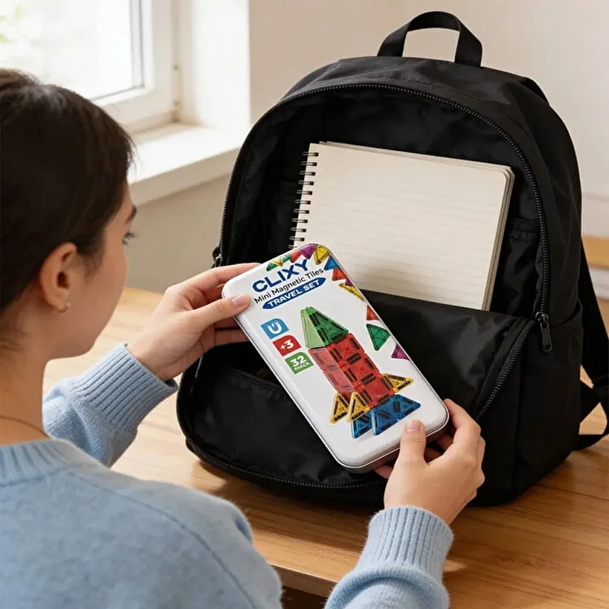 Clixy Advance Pack Mini Manyetik Bloklar Travel Set 32 Parça - 4