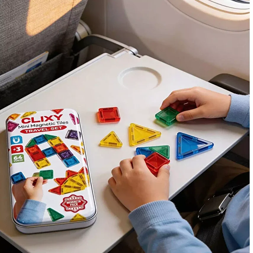 Clixy Advance Pack Mini Manyetik Bloklar Travel Set 64 Parça - 5