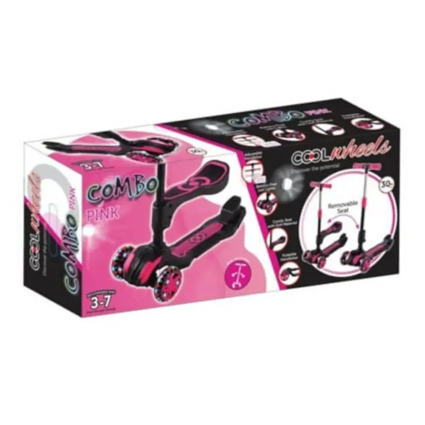 Cool Wheels Combo Oturaklı Scooter Pembe - 5