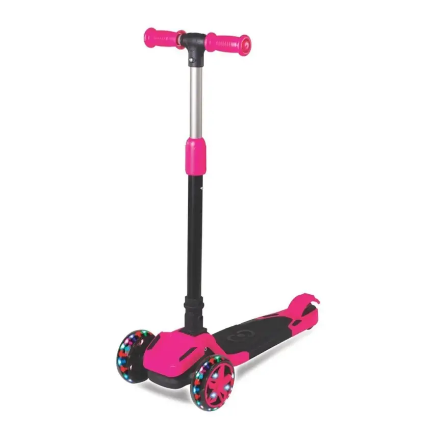 Cool Wheels Tulpar Işıklı Katlanır Scooter Pembe - 1