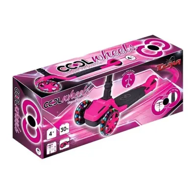 Cool Wheels Tulpar Işıklı Katlanır Scooter Pembe (1)
