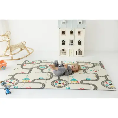 Coolmats Araba Yarışı Katlanabilir Oyun Matı 200x130x1 cm (1)