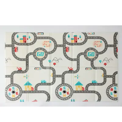 Coolmats Araba Yarışı Katlanabilir Oyun Matı 200x130x1 cm - 5