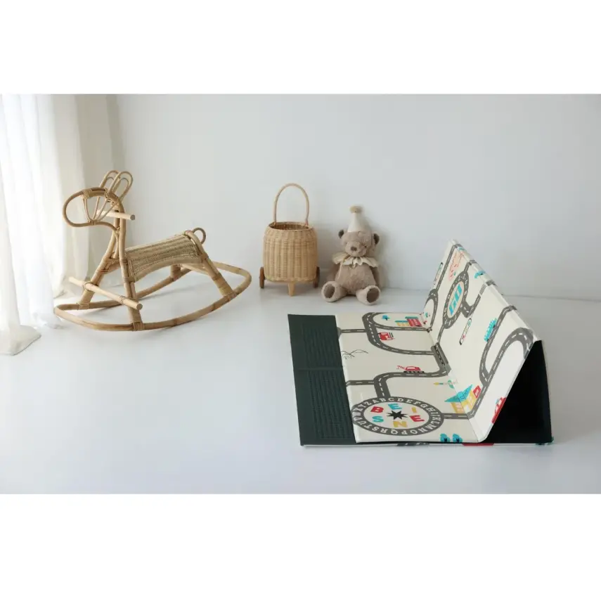 Coolmats Araba Yarışı Katlanabilir Oyun Matı 200x130x1 cm - 7