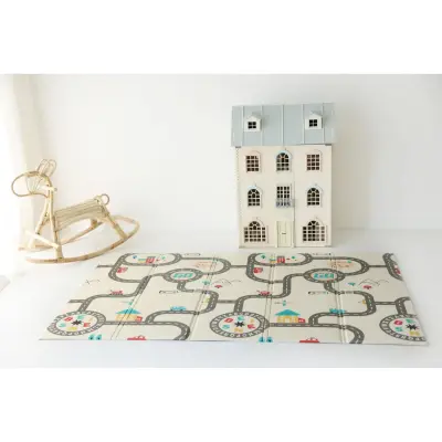 Coolmats Araba Yarışı Katlanabilir Oyun Matı 200x130x1 cm