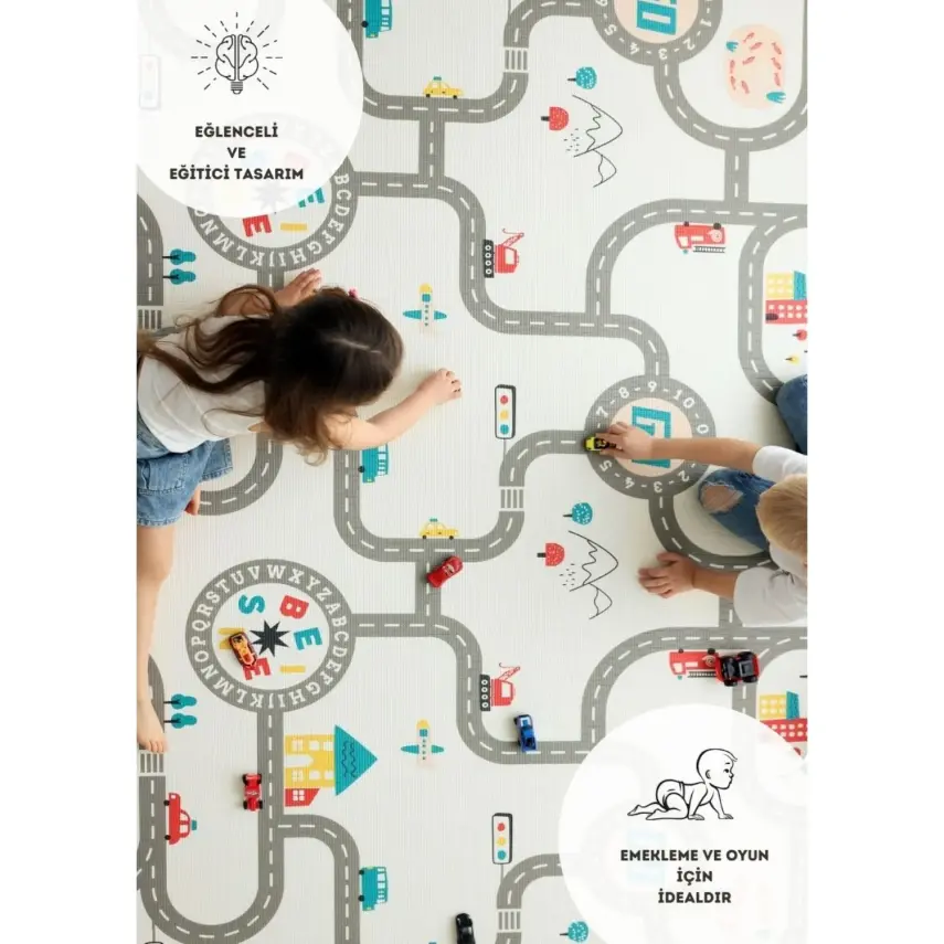 Coolmats Çift Taraflı Su Geçirmez Yalıtımlı Oyun Matı 140x200x1 - 3