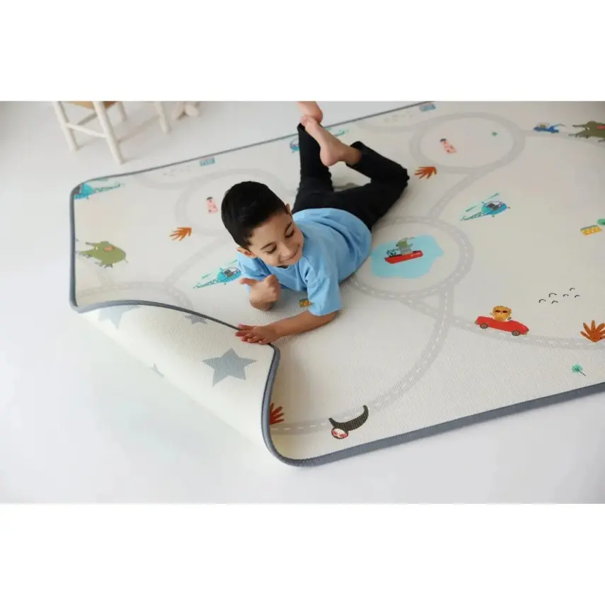 Coolmats Eğlenceli Gezi -Yıldızlar Oyun Halısı 140x100x1 - 7