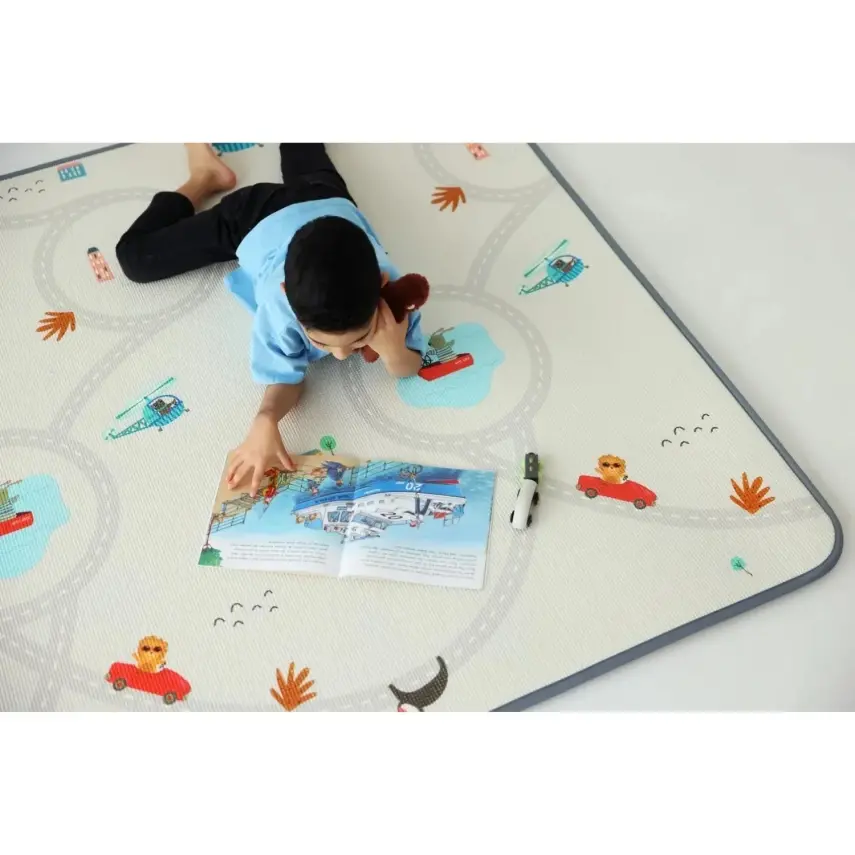 Coolmats Eğlenceli Gezi -Yıldızlar Oyun Halısı 140x100x1 - 5