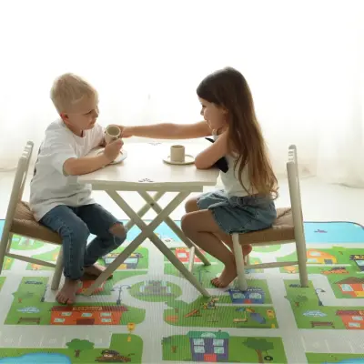  Coolmats Lokomotiv & Kasaba Çift Taraflı Oyun Matı  (1)