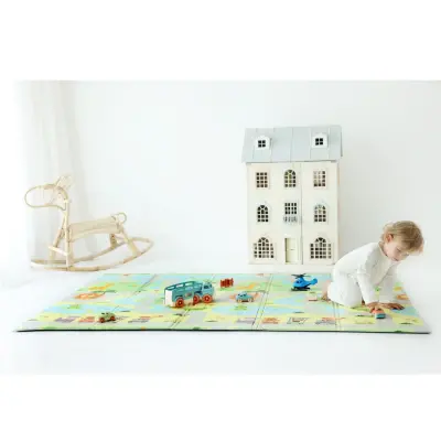 Coolmats Yeşil Parkur Katlanabilir Oyun Matı 200x130x1 cm - 4