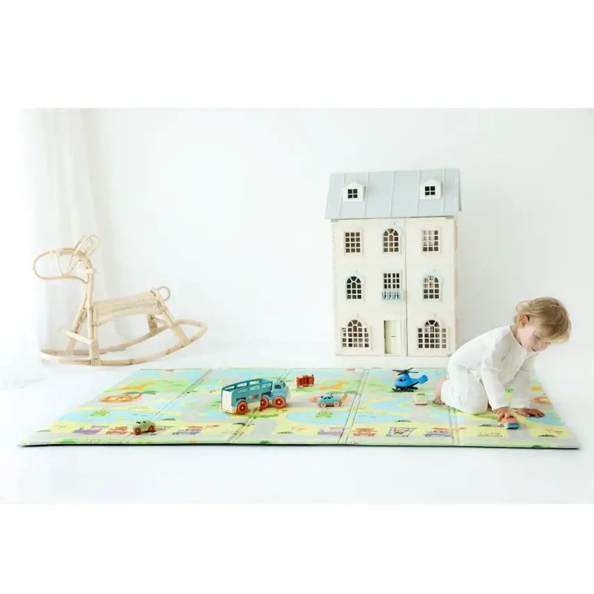 Coolmats Yeşil Parkur Katlanabilir Oyun Matı 200x130x1 cm - 4