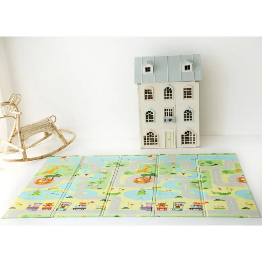 Coolmats Yeşil Parkur Katlanabilir Oyun Matı 200x130x1 cm - 1