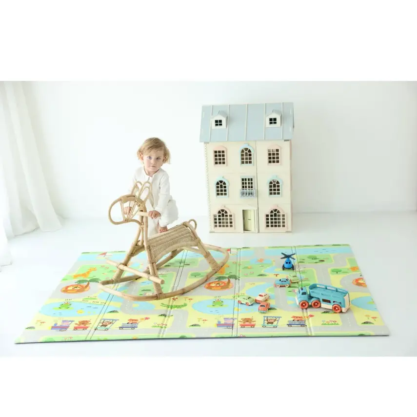 Coolmats Yeşil Parkur Katlanabilir Oyun Matı 200x130x1 cm - 2