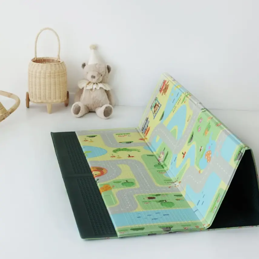 Coolmats Yeşil Parkur Katlanabilir Oyun Matı 200x130x1 cm - 5